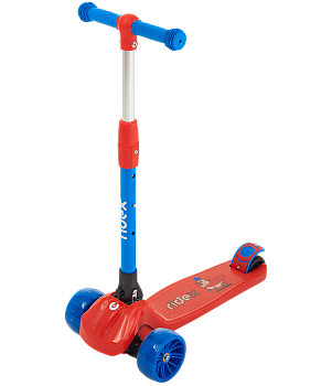 БЕЗ УПАКОВКИ Самокат 3-колесный Juicy R 120/80 мм, красный/синий БЕЗ УПАКОВКИ Самокат 3-колесный Juicy R 120/80 мм, красный/синий