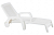 Шезлонг складной Miami  пластиковый с имитацией плетения, цвет "белый"
