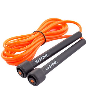 Скакалка IN22-JR100, ПВХ, оранжевый/черный, 2,8 м
