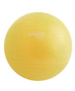 Фитбол GB-104 антивзрыв, 900 гр, желтый пастельный, 55 см